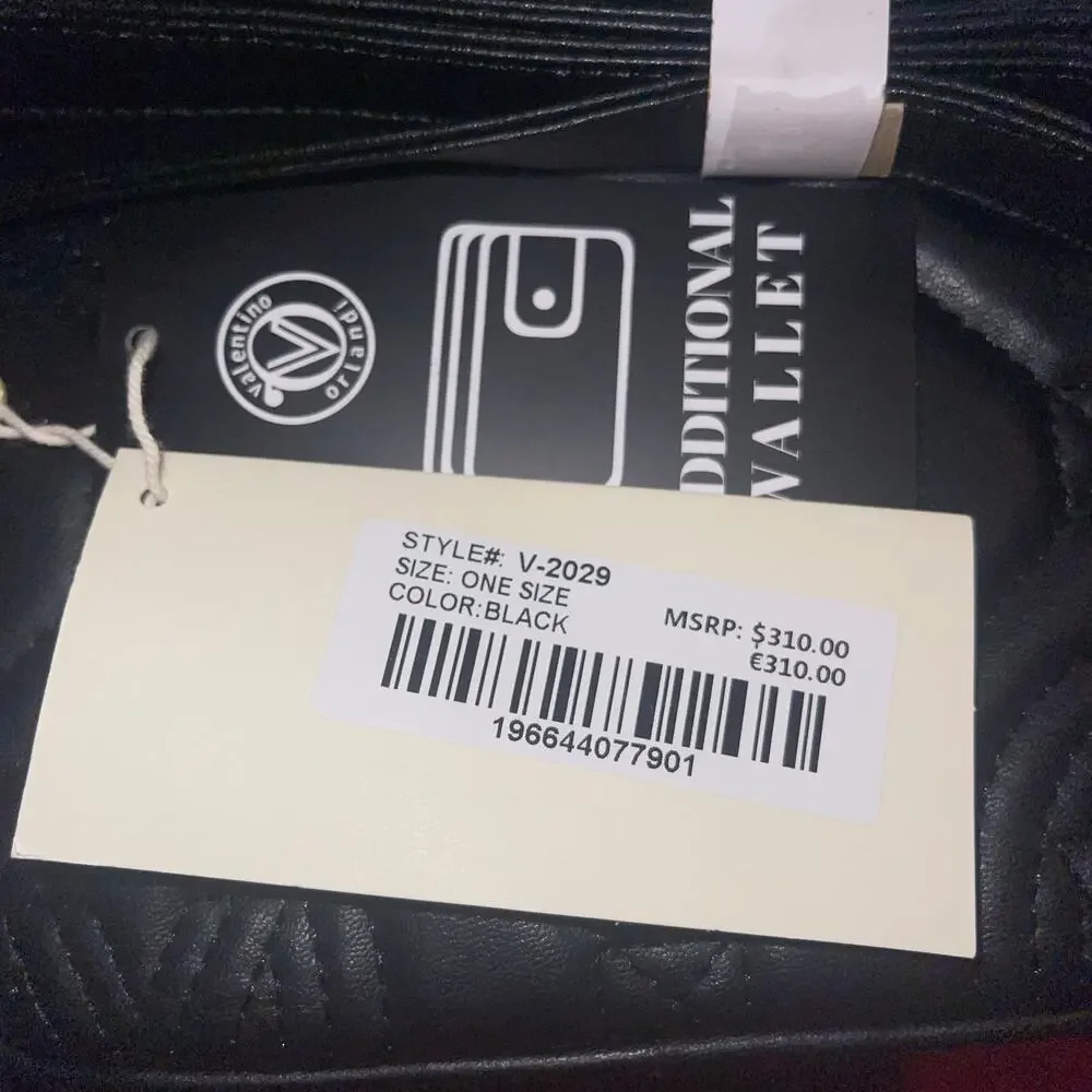 Valentino Orlandi Small Black Quilted Crossbody Camera Bag New With Tags
